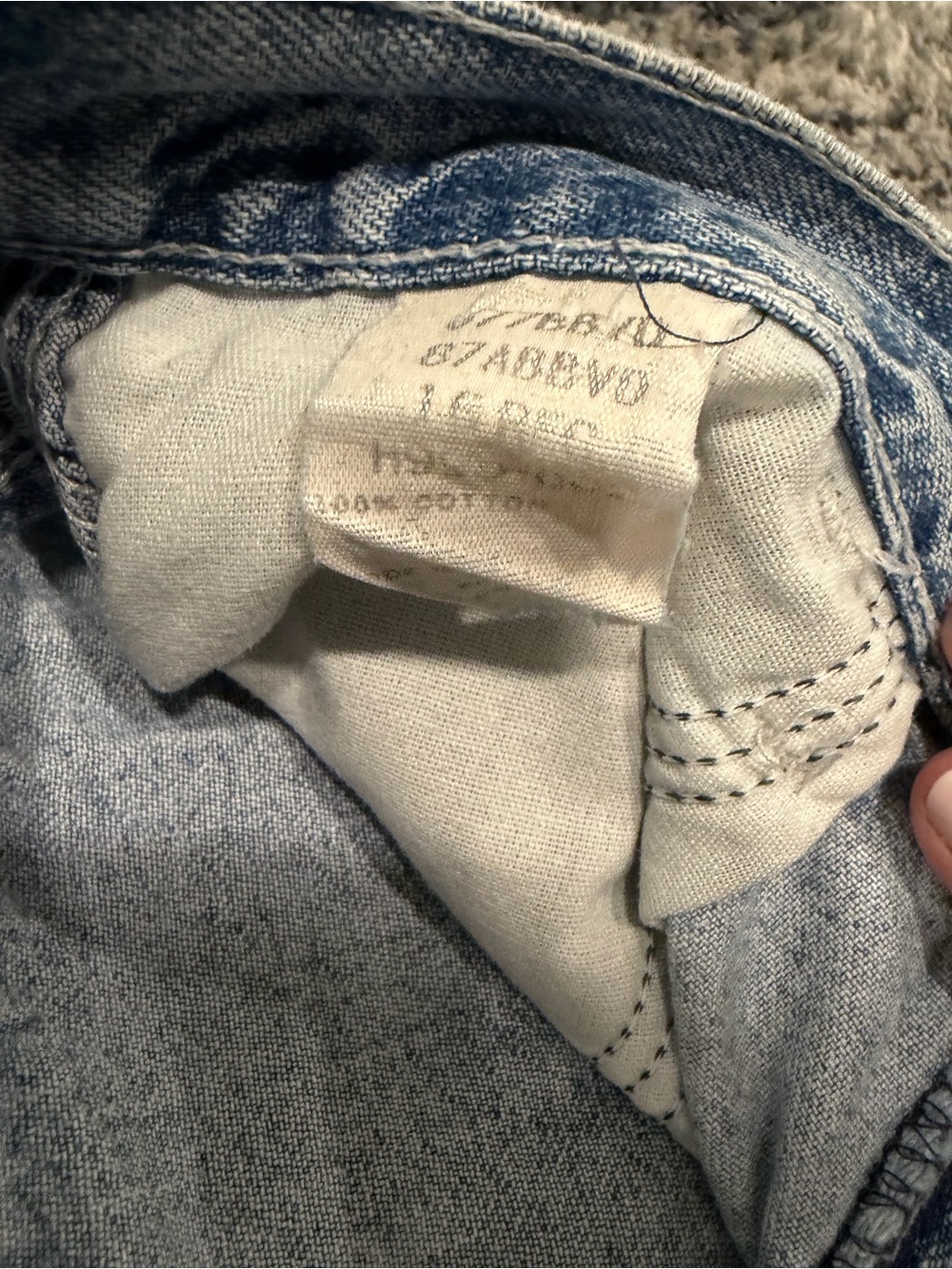 High-Rise Light Blue Cropped Wide-Leg Jeans with custom detail - Picture 10 of 10